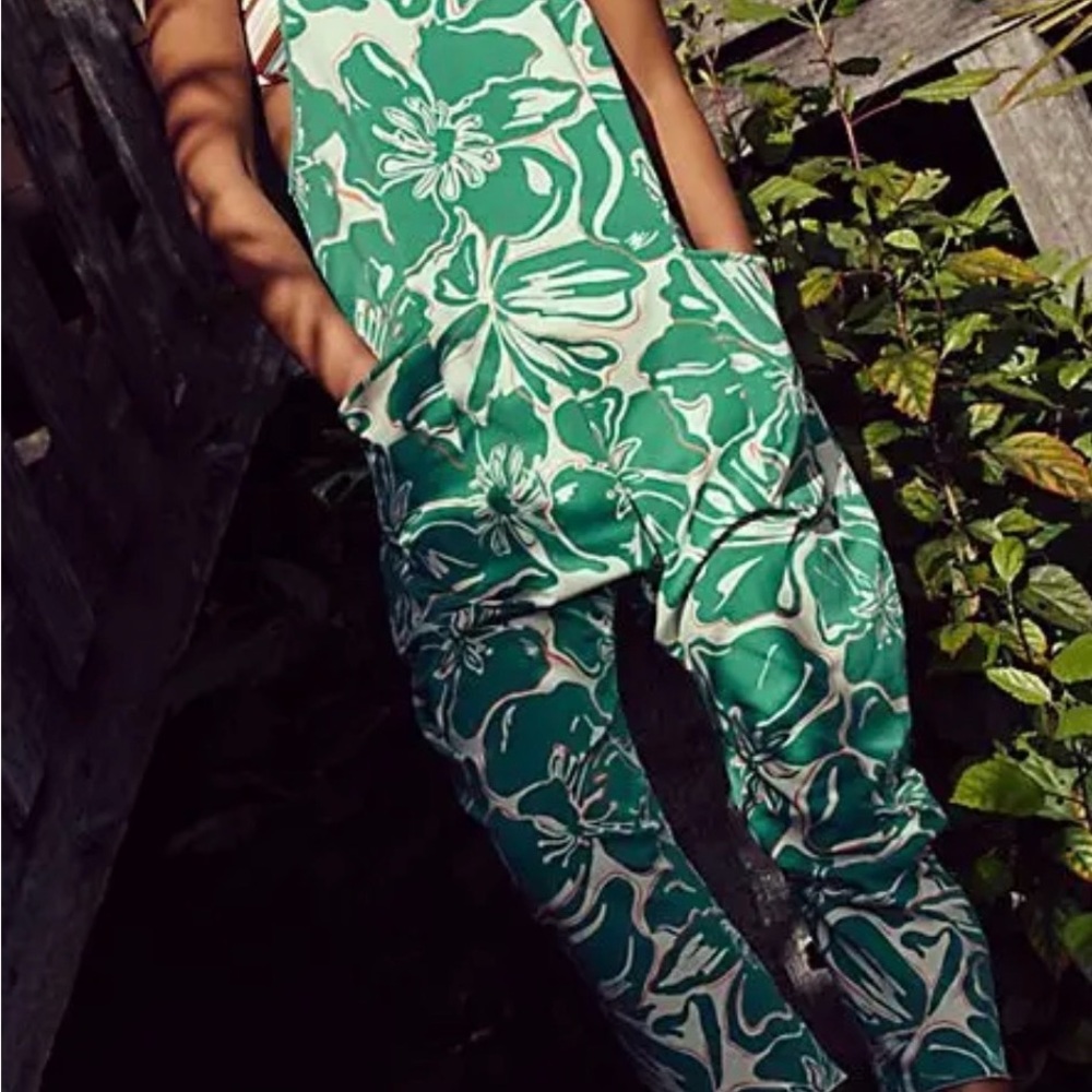 FREE PEOPLE Floral Green hotshot S NWT